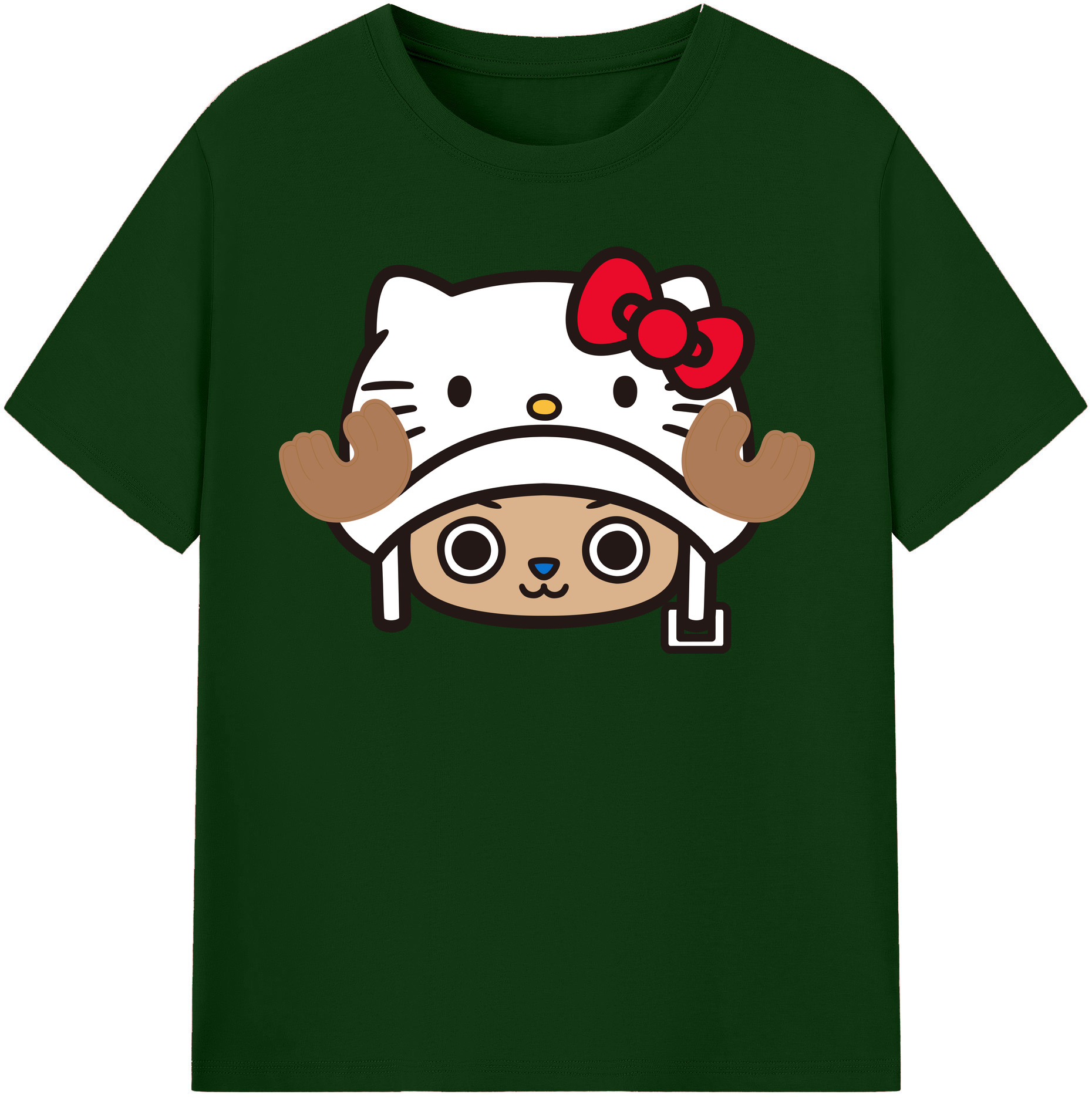 （画像用） Hello Kitty ハローキティ 綿100％半袖Tシャツ（フロントプリント）